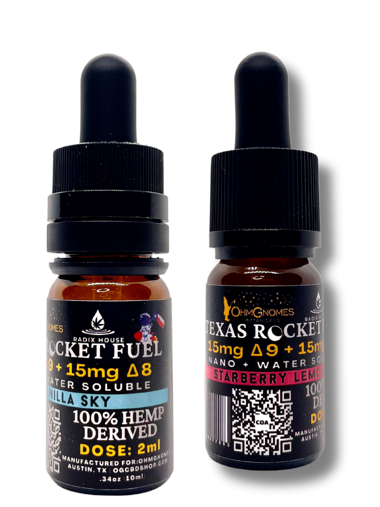 Texas Rocket Fuel - Nanonized Water Soluble Full Spectrum Delta-9-THC + Delta-8-THC Tincture