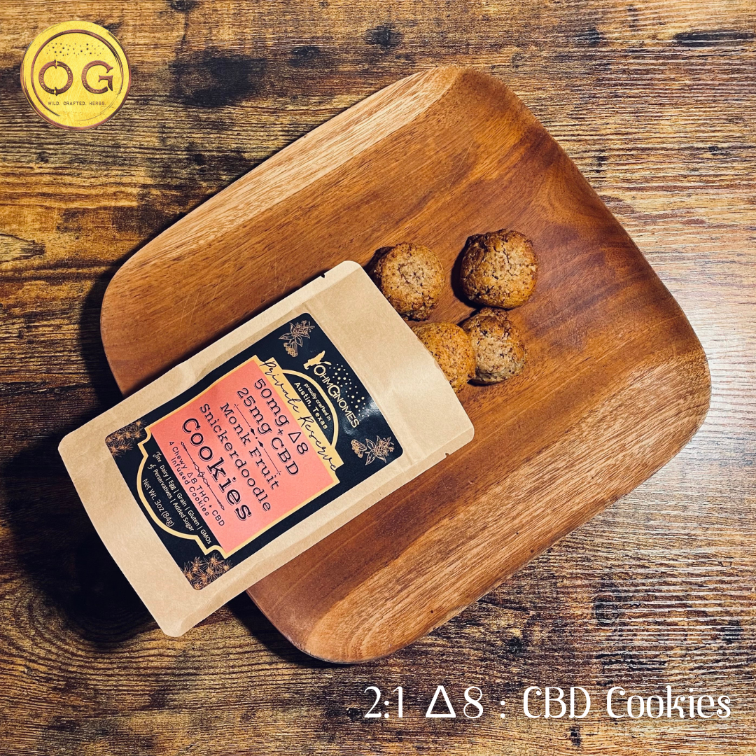 2:1 50mg Delta-8 : 25mg Full Spectrum CBD Honey Snickerdoodle Cookie